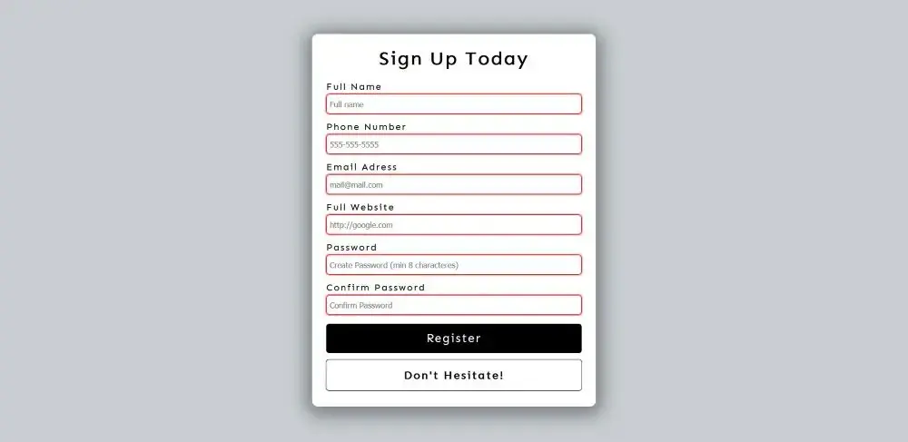 Form Validation